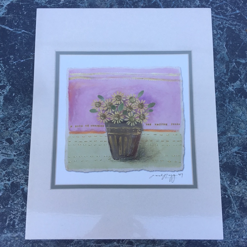 Yellow Daisy Vase Print